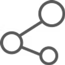 Icon representing data sharing and technical collaboration services